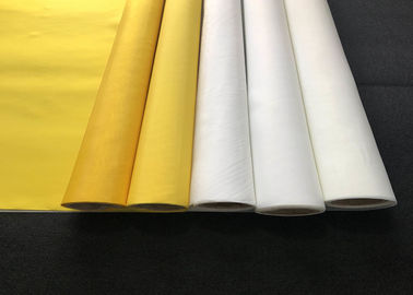 100% Polyester Silk Screen Mesh Roll , 25 Micron Screen Roll Low Elasticity