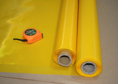 43T - 80PW High Tension Polyester Silk Screen Printing Mesh Yellow Logo Printed