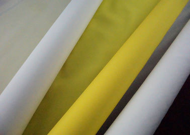 Plain Weave Yellow White Mesh Screen , 110 Mesh Silk Screen Super Precision