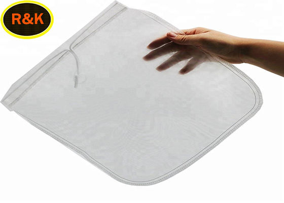 Reusable And Durable 30*30 Cm Nut Milk Nylon Fabric 100 Micron Filter Bag With Drawstring
