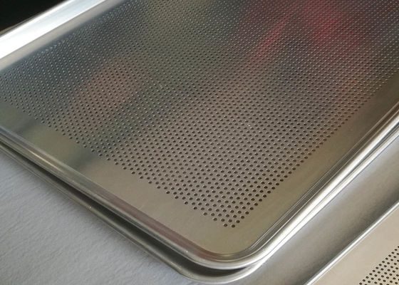Round Hole Food Grade Cooling 304 Stainless Steel Mesh Tray 50mm Width
