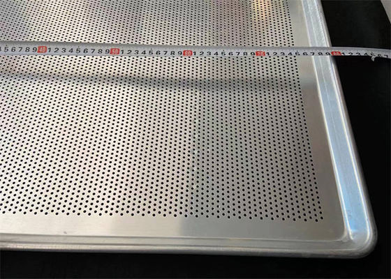 Perforated Punched Dry Storage 1200×1000mm Steel Mesh Tray Surface Polishing