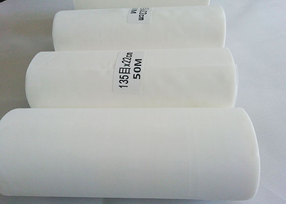 Monofilament Polyester Screen Mesh Anti Static Yellow/White Polyester Tensile Strength