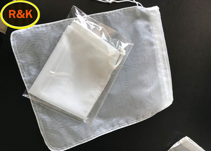 90 Micron White Nylon Mesh Strainer Bag Water Filtering 5.5*6.5cm For