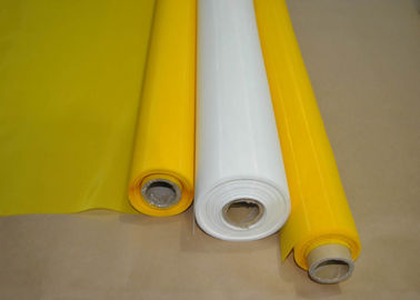 100% Polyester Yellow Screen Printing Mesh Roll Heat Resistance For Cermics Printing