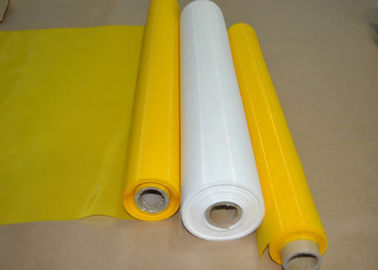 100% Polyester Yellow Screen Printing Mesh Roll Heat Resistance For Cermics Printing