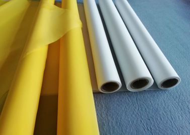 White / Yellow 110 Monofilament Polyester Mesh Plain Weave 30-70m / Roll