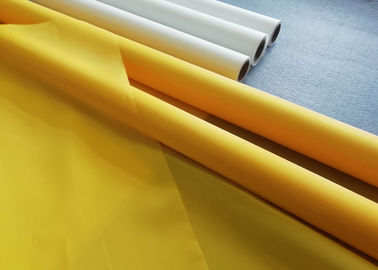 White / Yellow 110 Monofilament Polyester Mesh Plain Weave 30-70m / Roll