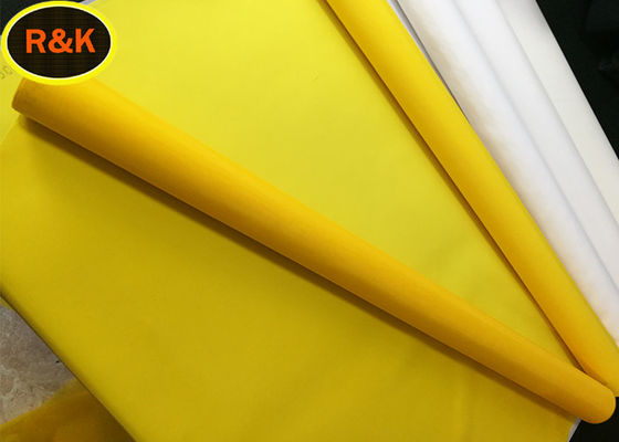 Monofilament Polyester Screen Mesh Anti Static Yellow/White Polyester Tensile Strength