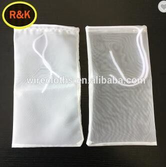 Ultrasonic Welding Nylon Filter Bag Pyramid Rosin Bags White Color With String