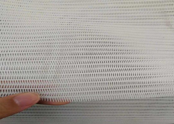 White MSDS Polyester Mesh Belt Customized Width And Ring Diameter