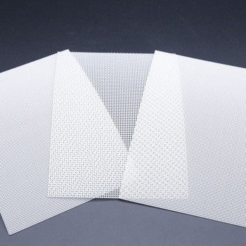 Mining And Chemical Square Polyester Wire Mesh Custom Aperture White Plain Weave