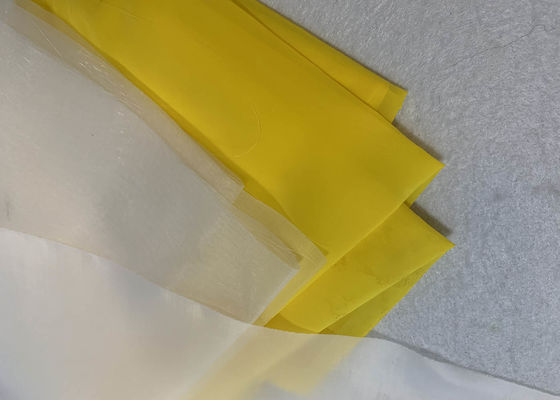 90t 165cm Width Silk Screen Printing Mesh Yellow White Color