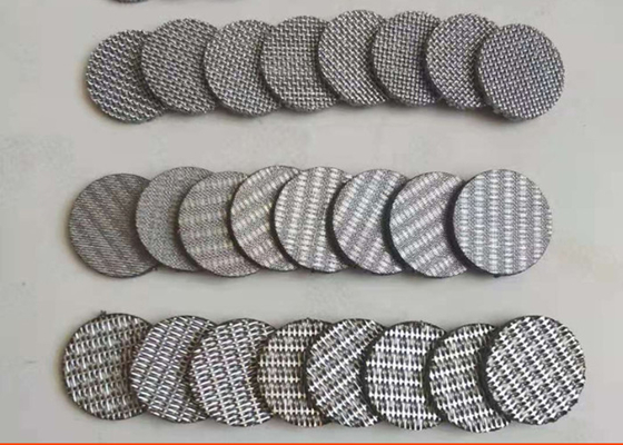 Stainless Steel 304 316 Sintered Wire Mesh Round Corrosion Resistance Liquid Filter Mesh