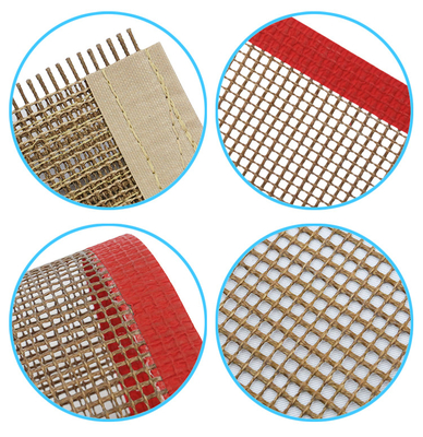  2*2mm Ptfe Mesh Belt Drying And Conveying Heat Resistant