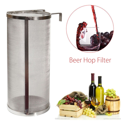 Beverage 304 316 Hops 100 200 300 Micron Beer Filter Cylinder With Handle